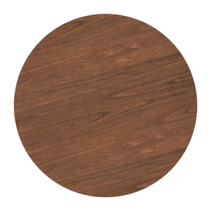 Table ronde 4 personnes en bois foncé D100 cm - Réno