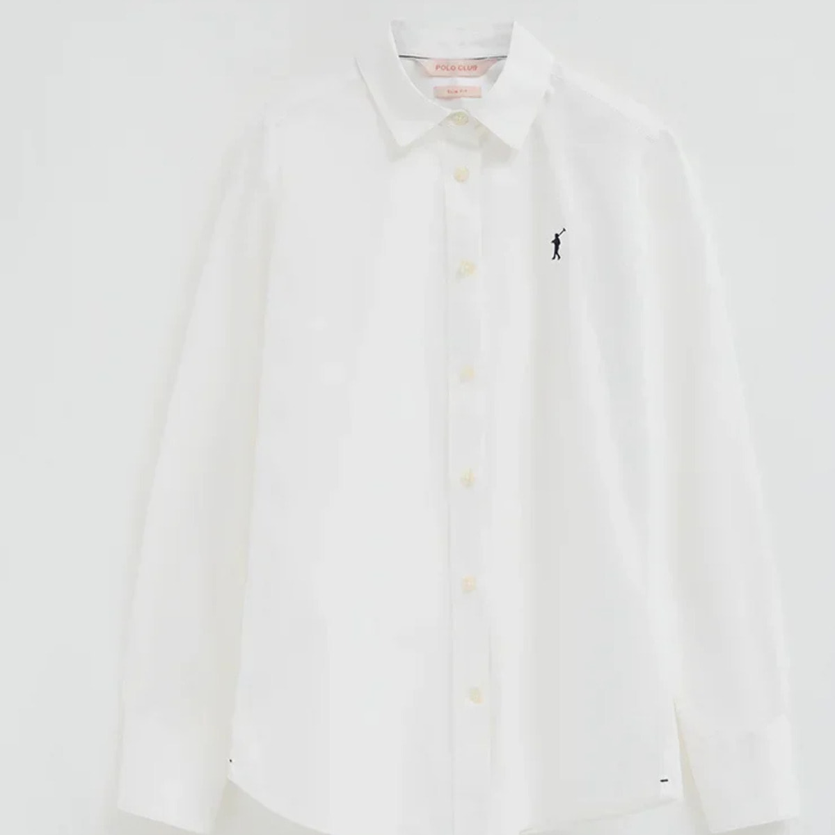 Pack donna con due camicie in bianco e azzurro slim fit con ricamo Rigby Go