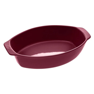 Plat Ovale Céramique 39 x 24 Rouge
