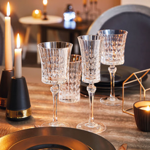 6 bicchieri da vino rosso e bianco 27cl Lady Diamond - Cristal d'Arques