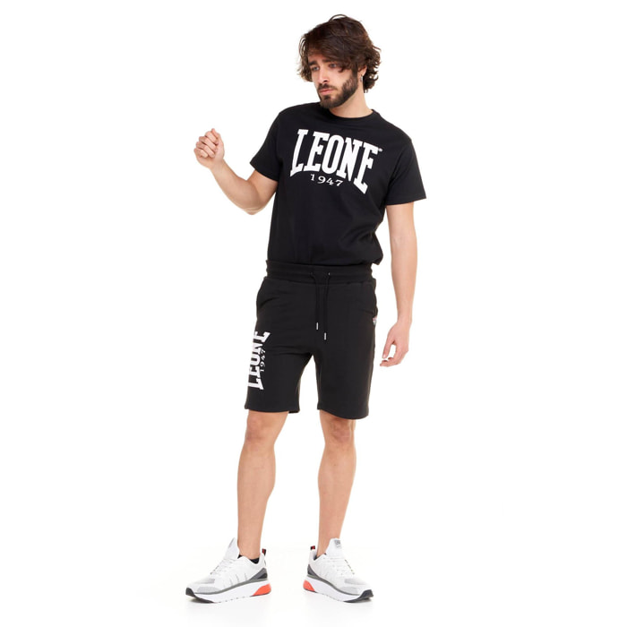 Pantalón corto de hombre con gran logo Leone Basic