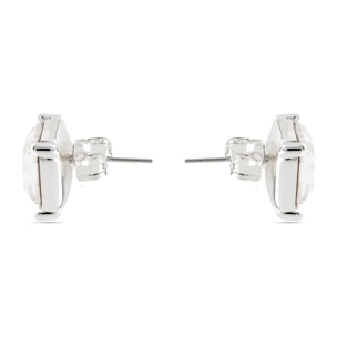 Pendientes con Circonita Brillante acabado plata