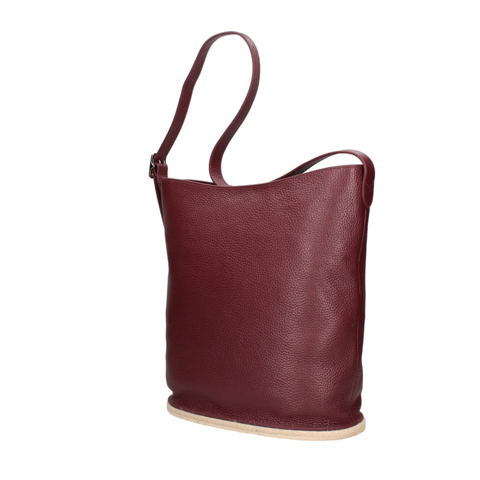 Borsa a spalla da donna Made in Italy - Modello Zelia Plus - 100% pelle - 29.0 x 32.0 x 17.5 cm