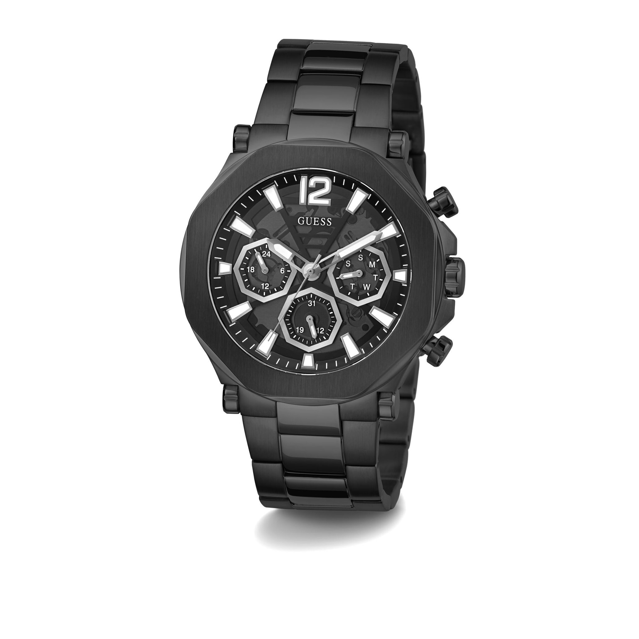 Guess Análogo De Cuarzo Guess Mens Black Multi-Function Watch