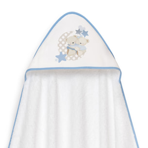 Capa Baño 1X1 Mod Lovely Bear+ Gorro Bco/Azul