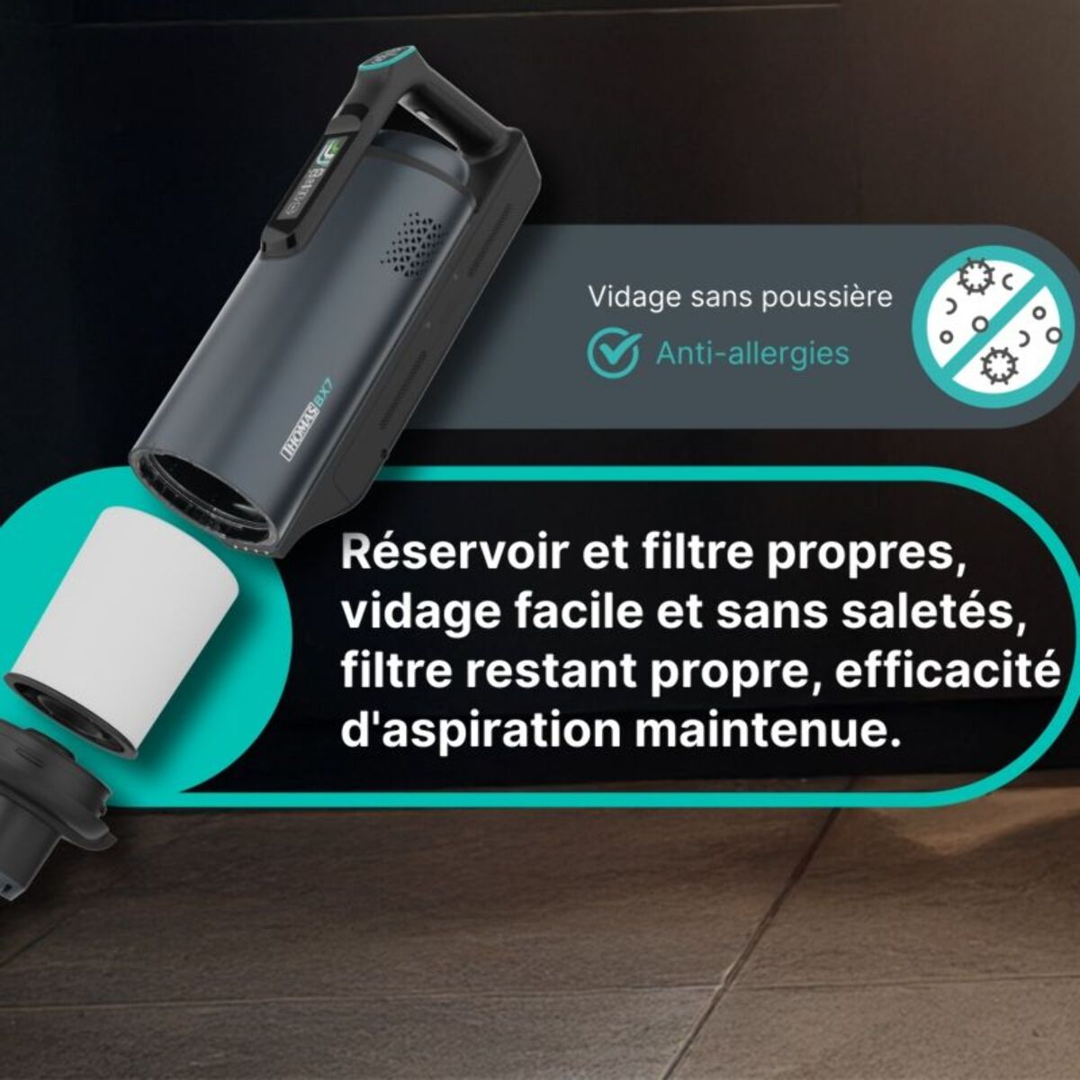 Aspirateur balai THOMAS avec sac BX7