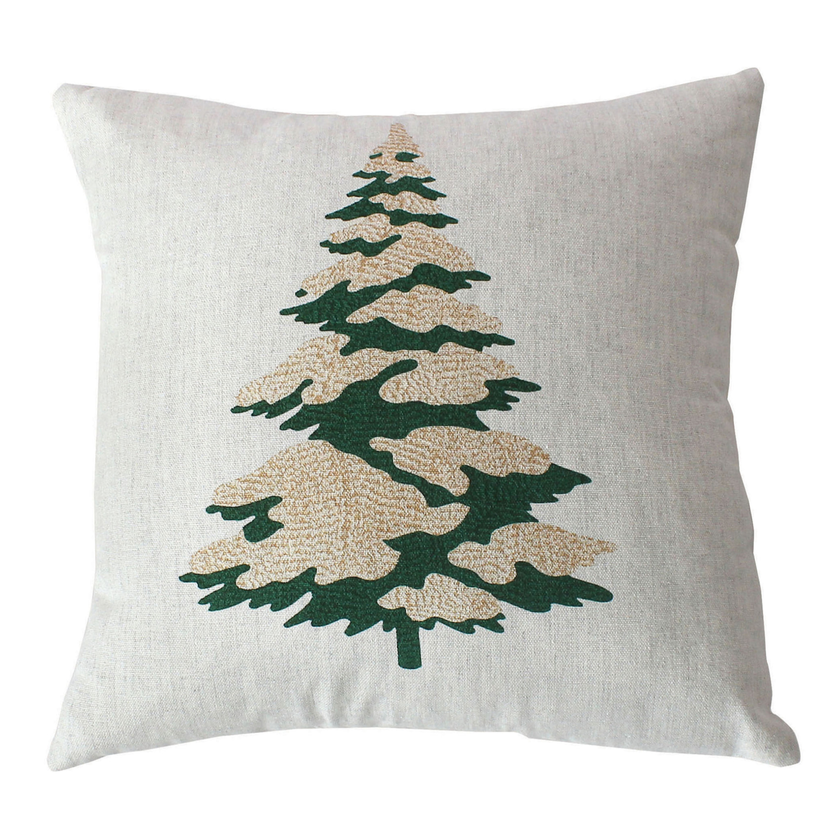 Coussin décoratif motif sapin - Vert