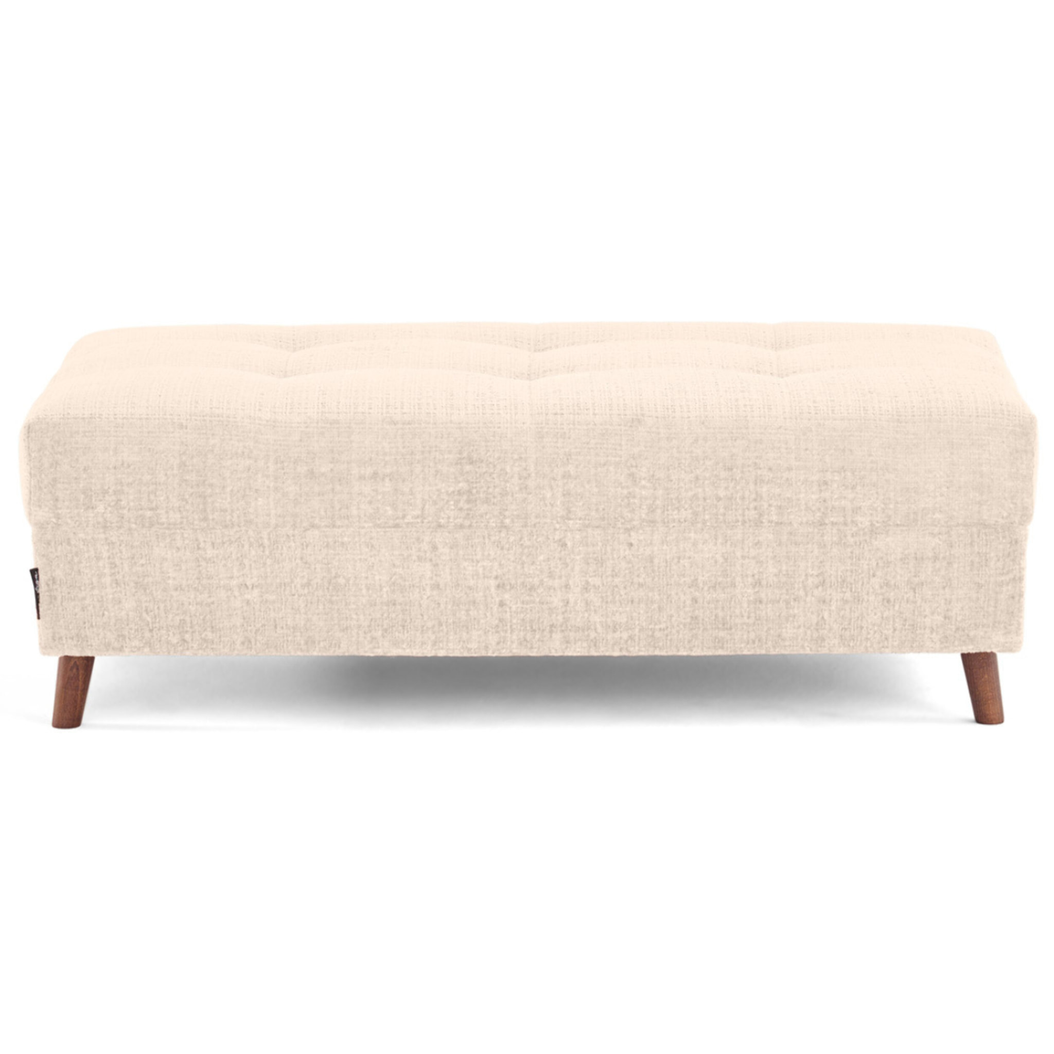 Rune - pouf en velours texturé - Beige