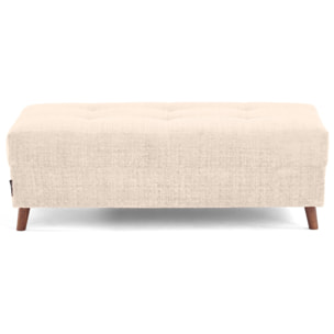 Rune - pouf en velours texturé - Beige