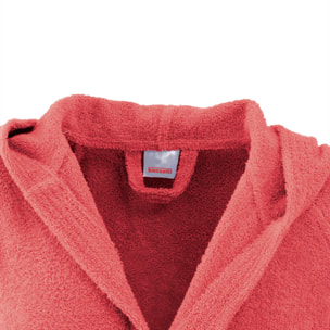 Bassetti Morbido Accappatoio 360 gr con Cappuccio 100% Cotone Uomo Donna Spugna Taglie Forti - ITALY Designed - Collezione VIVIAN - CORALLO R7