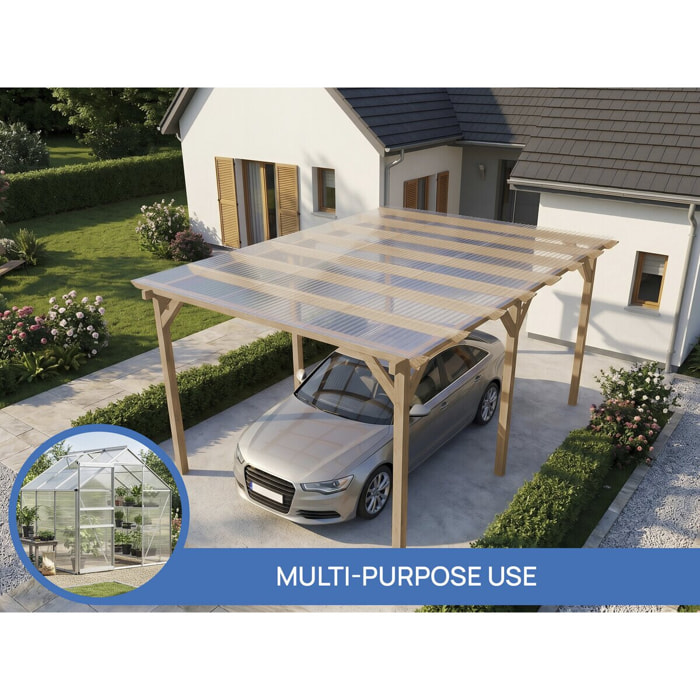 Lot de 10 panneaux en polycarbonate 4 mm "Michigan" 7,9 m2