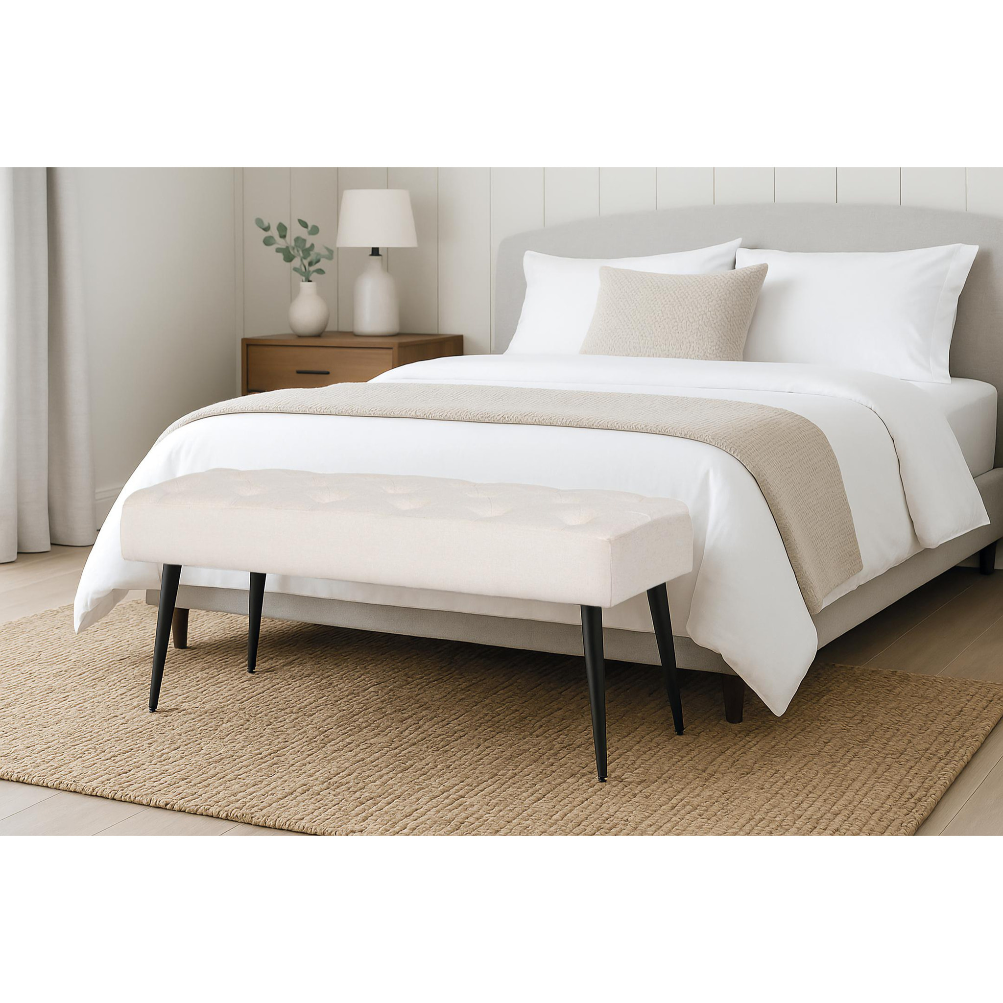 Banco de Tela 115 Cm Estilo Elegante Contemporáneo