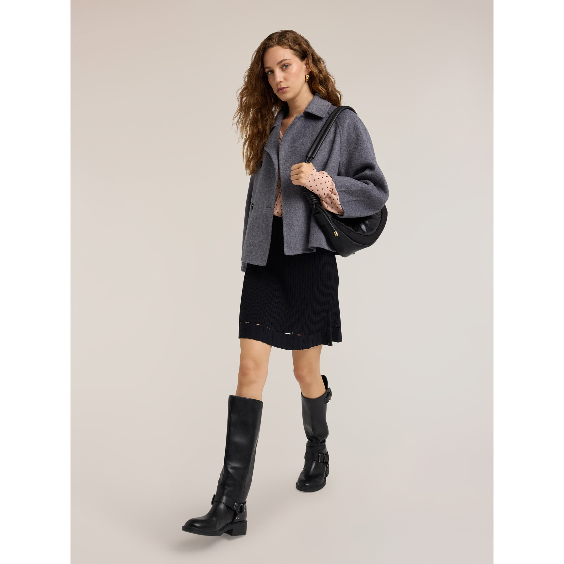 Motivi - Cappotto caban doppiopetto - Grigio
