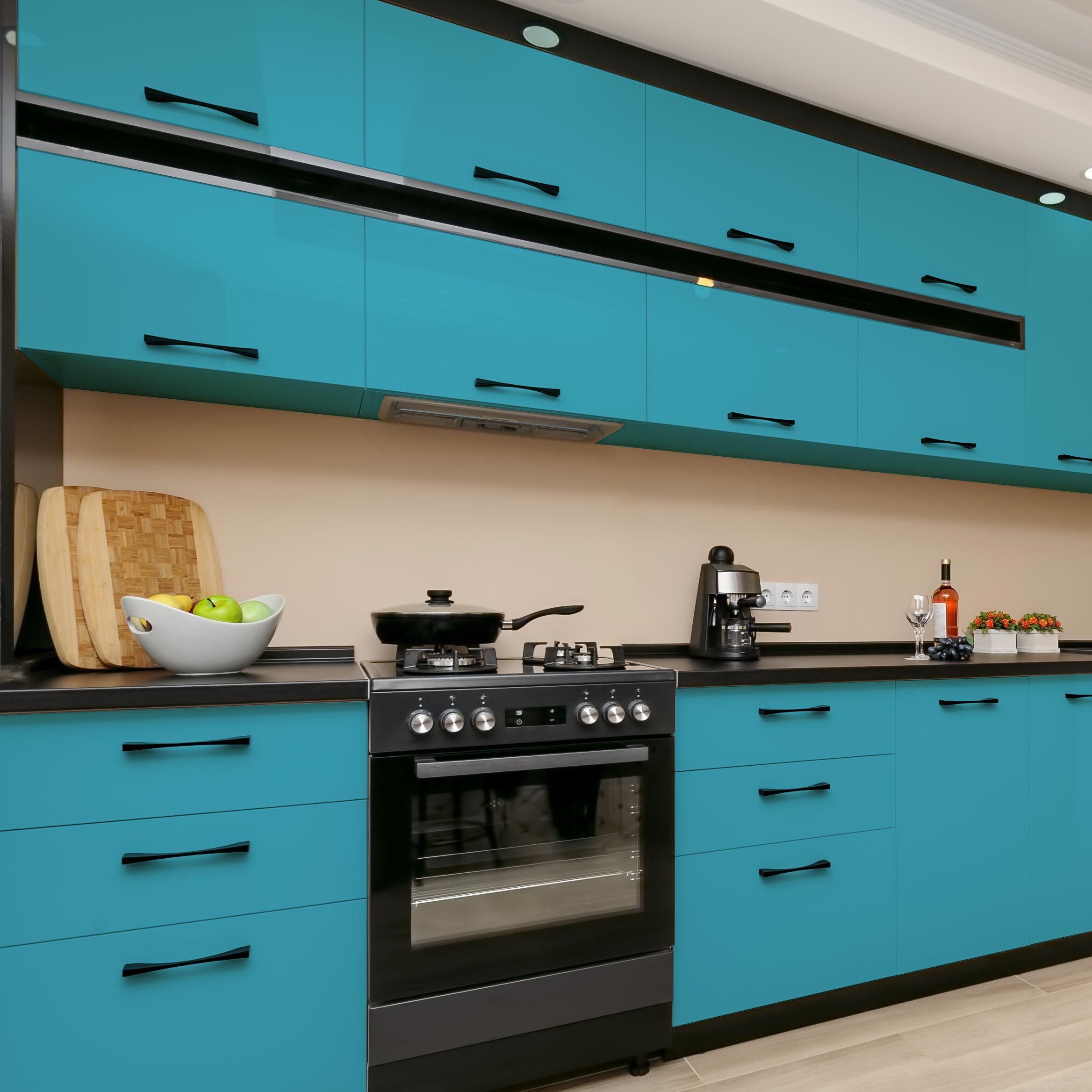 Rouleau adhésif décoratif Vinyle au Mètre - Bleu ciel - Sticker Lavable Imperméable Mur Cuisine Meubles