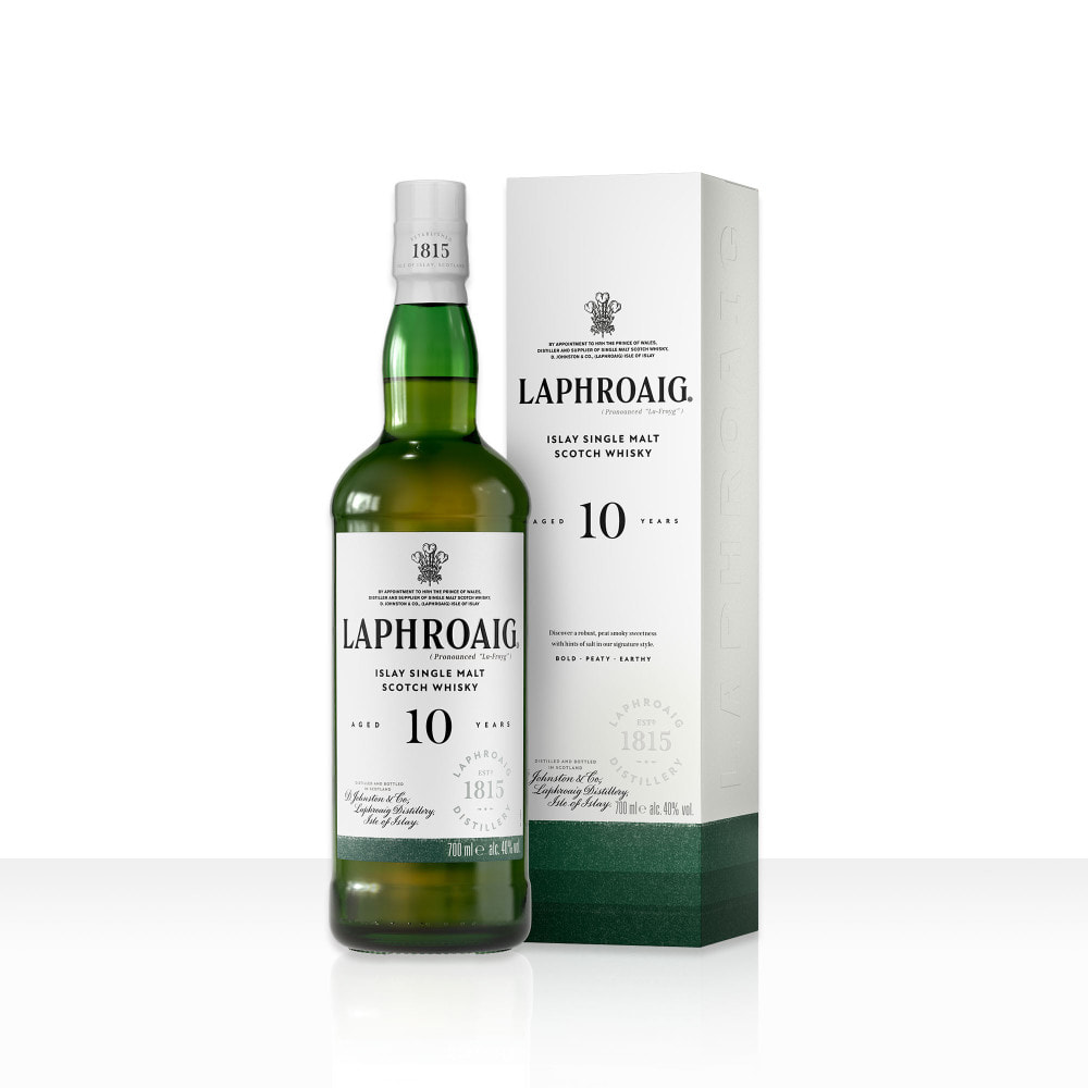 Laphroaig 10 ans Islay Single Malt Scotch Whisky avec Étui| 40% vol | 70cl