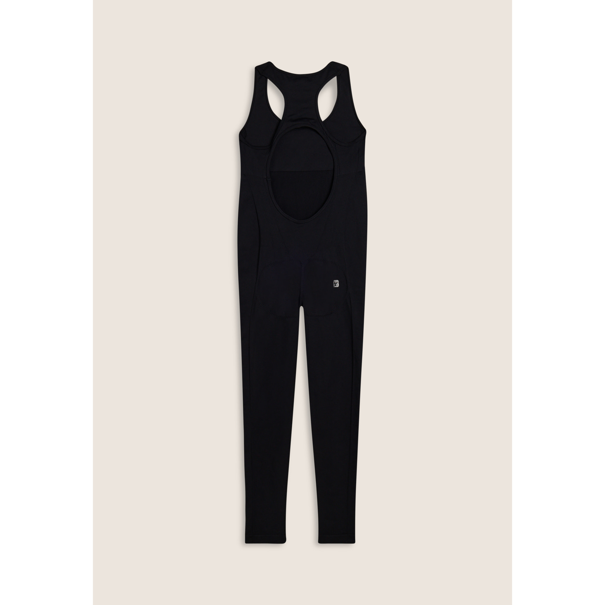 Tuta jumpsuit seamless con schiena scoperta e cuciture shaping