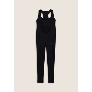 Tuta jumpsuit seamless con schiena scoperta e cuciture shaping