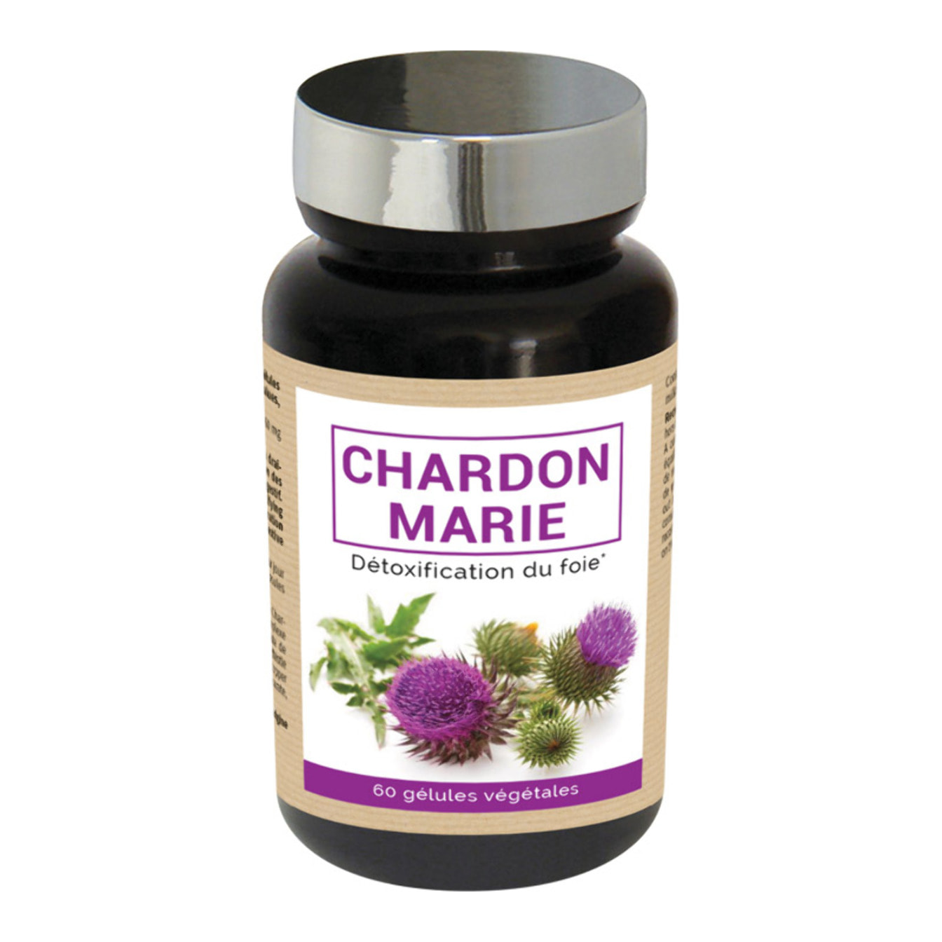 NUTRI EXPERT - Chardon Marie - Detox du Foie- Soutient le bon fonctionnement hépatique et du foie - Favorise le drainage - 100% extraits Chardon Marie naturel - Convient aux végans - 60 Gélules