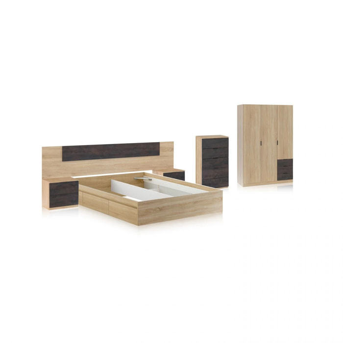 Dormitorio Akari 5C Max Roble Canadian - Óxido