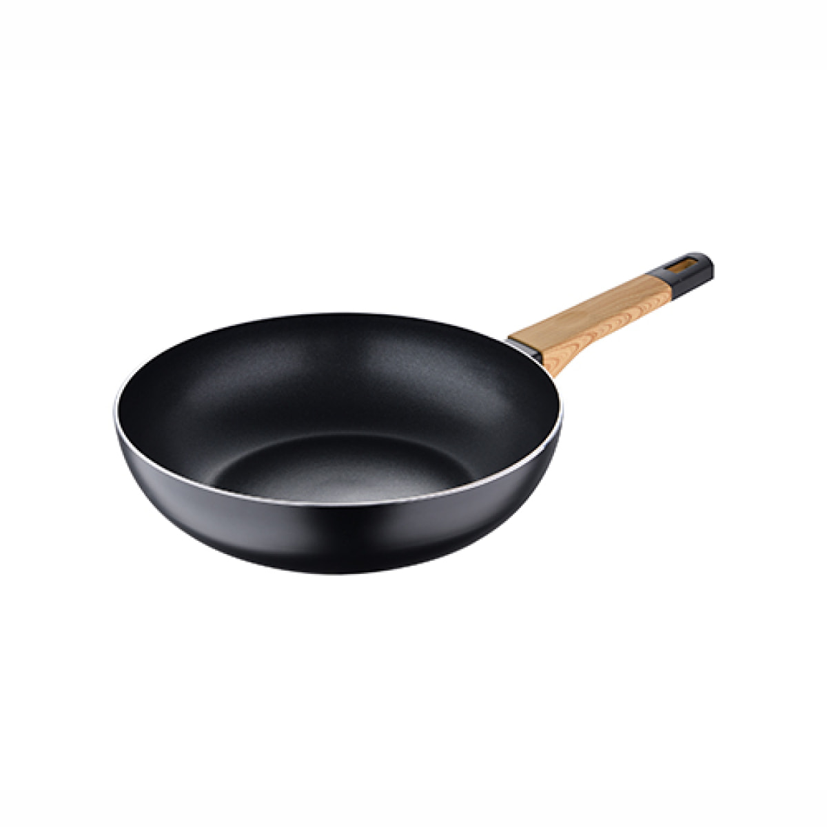 Wok 28X7.5CM aluminio prensado Bergner Earth Black