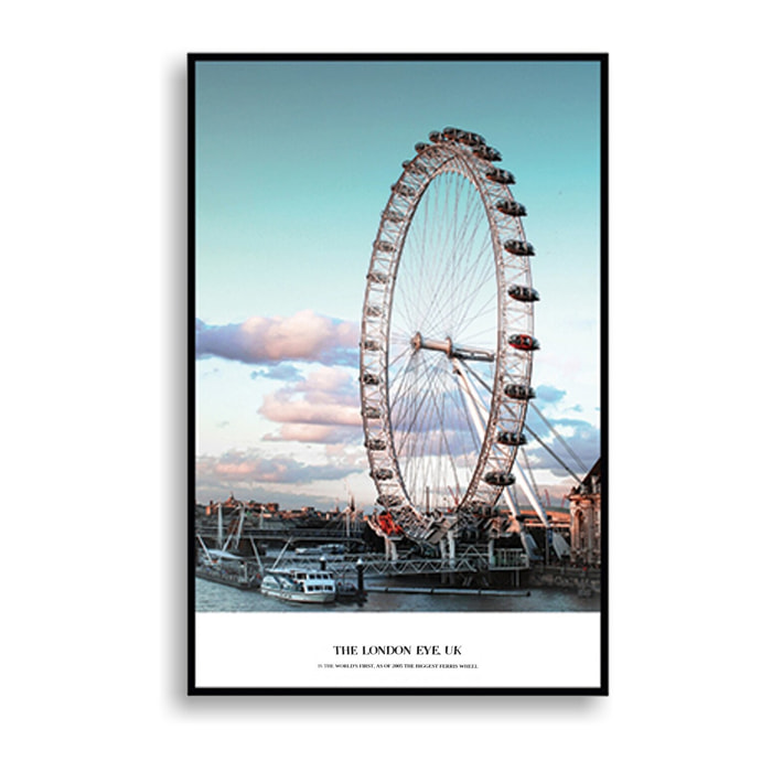 Composition décorative Tomasucci LONDON, en MDF et polyester, noir, 50 × 3 × 70 cm