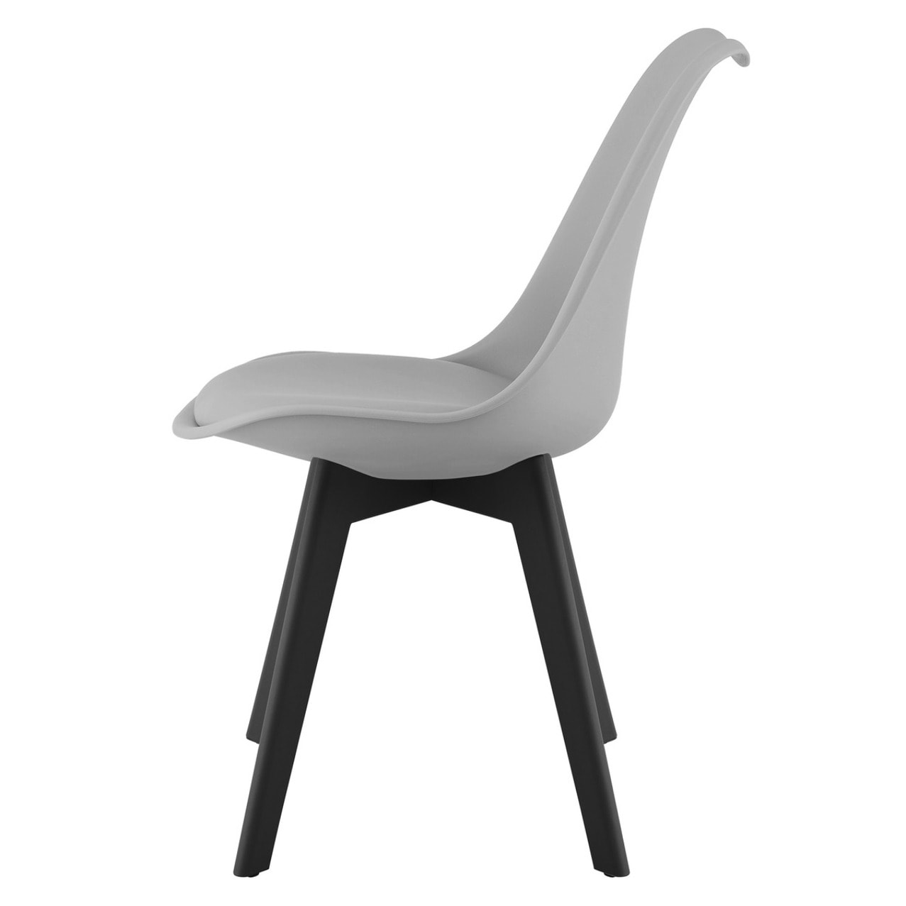 Sedia Mark scandinava grigia con gambe nere