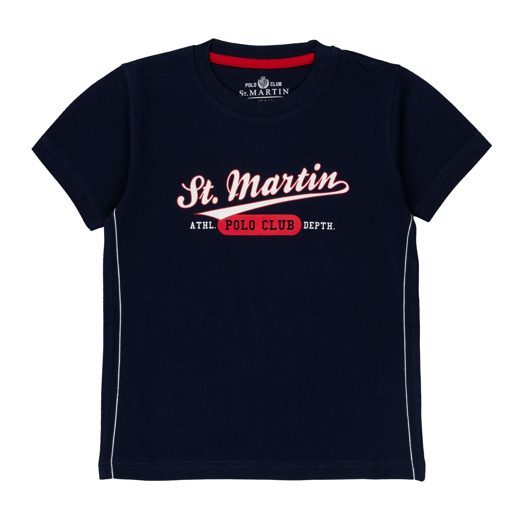 T-shirt jersey con stampa logo Polo Club St Martin Blu