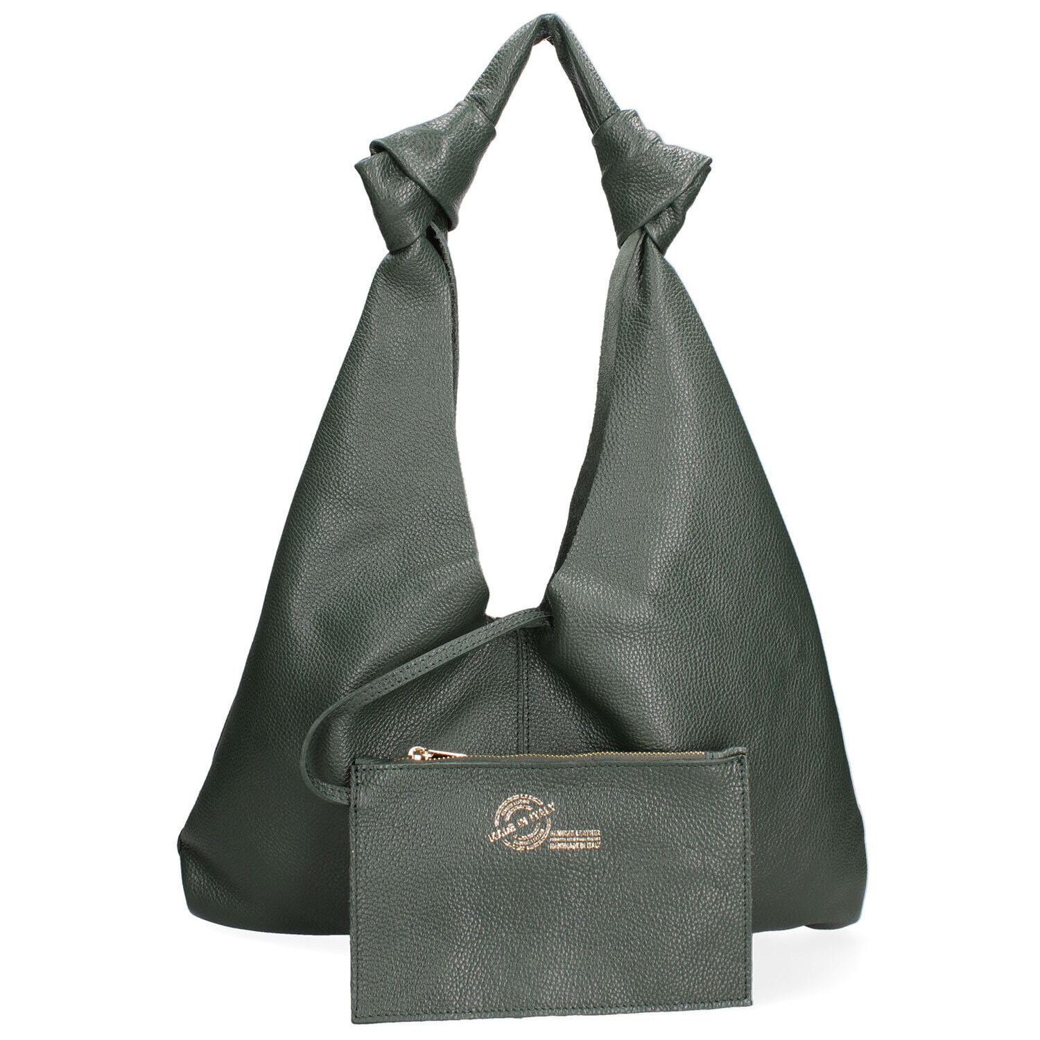 Borsa a spalla da donna In Vera pelle Made in Italy 40x42x2 cm
