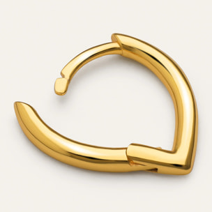 Pendiente Suelto Gota Plata Baño Oro