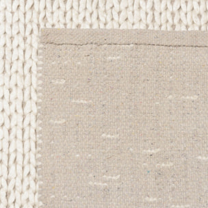 QUENTIN - Tapis rectangulaire 200x290cm en laine tissée couleur écru
