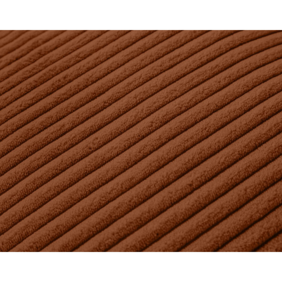 Garance - module d'assise 3 places avec accoudoir droit - en velours côtelé - Terracotta