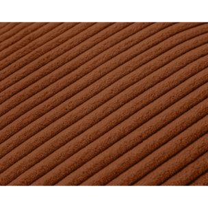 Garance - module d'assise 3 places avec accoudoir droit - en velours côtelé - Terracotta