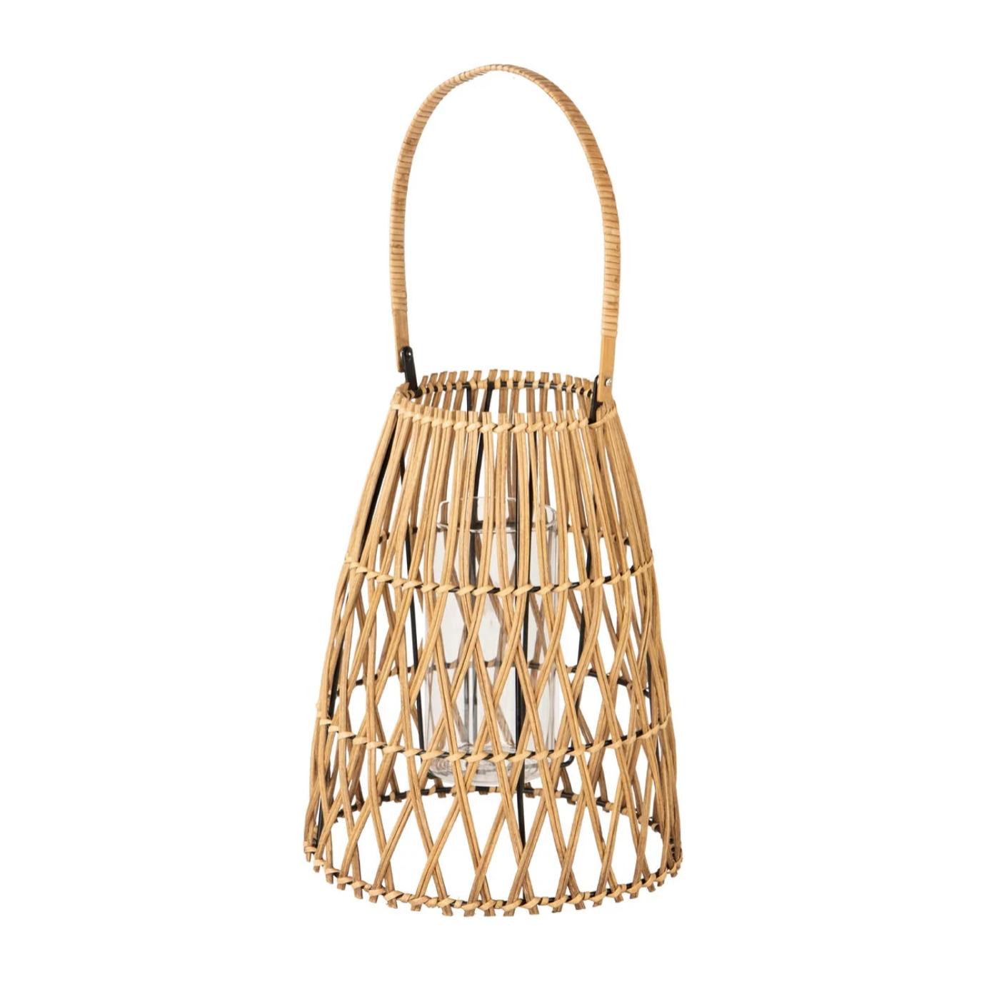 Farol Bambu-metal Natural 25x25x34 Cm