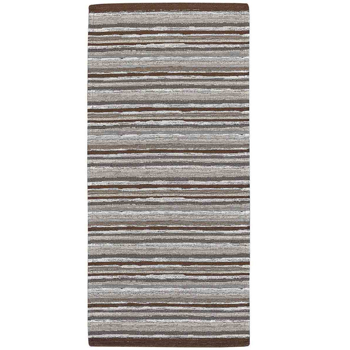 Tappeto Cucina Bagno Righe Marrone