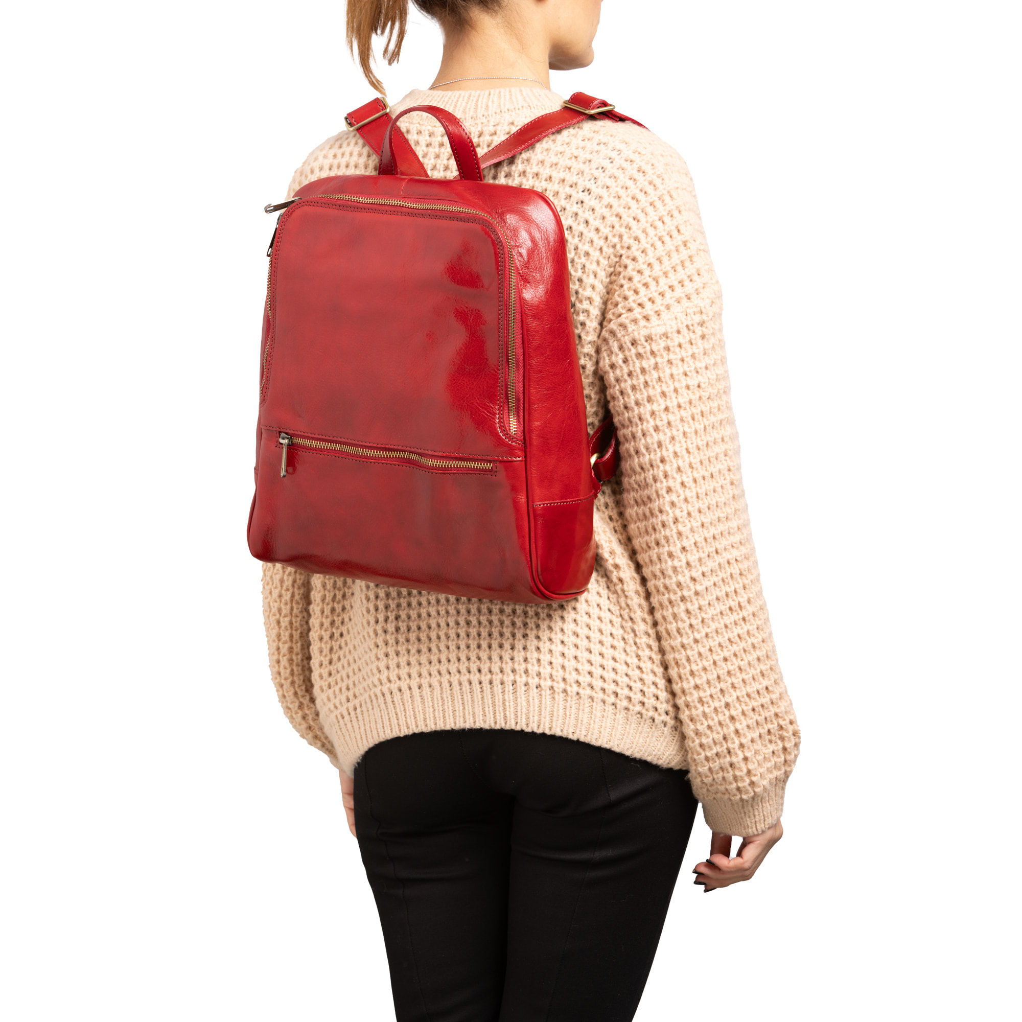 Borsa a spalla  da donna In Vera pelle Made in Italy 30x36x12 cm