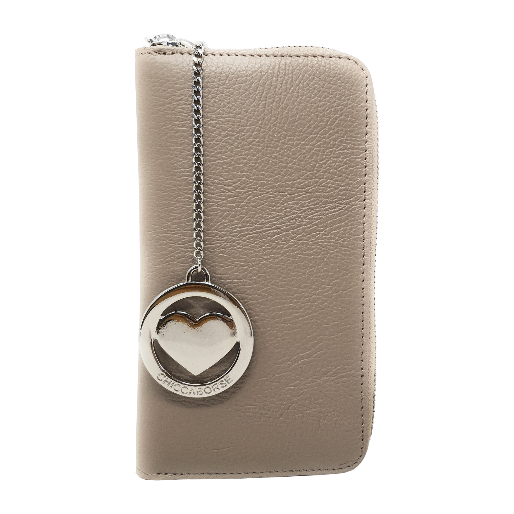 Chicca Borse Portafogli Lungo Donna in Pelle Fango