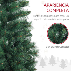 Árbol de Navidad 150 cm Árbol de Navidad Artificial con 354 Ramas y Soporte de Metal Árbol Navideño para Salón Interior Verde