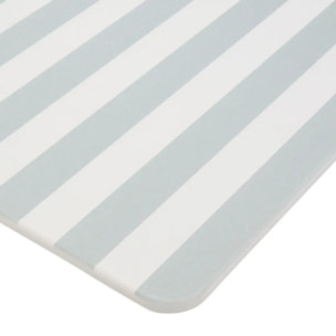 Tapis de bain Strio 39x60cm rayures vert céladon en diatomite