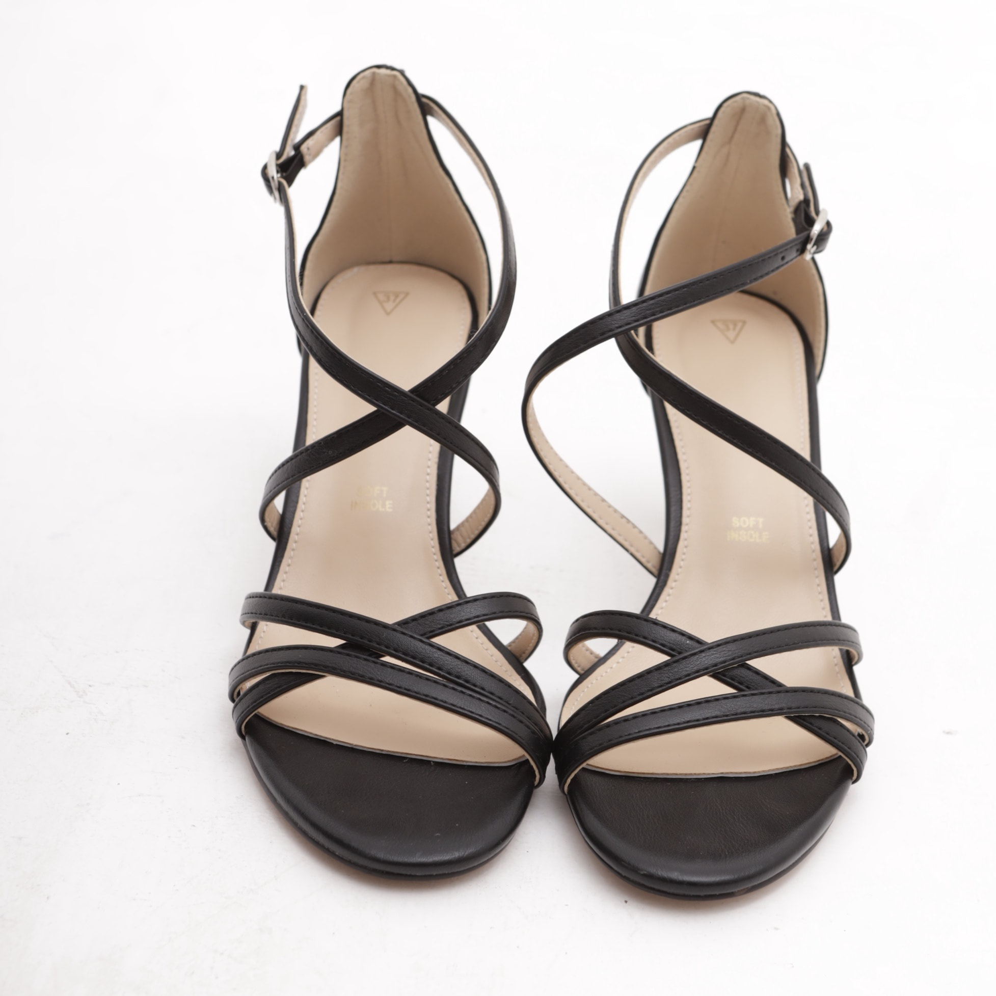 SANDALO FASCETTE INCROCIATE CHOCOLA' NERO