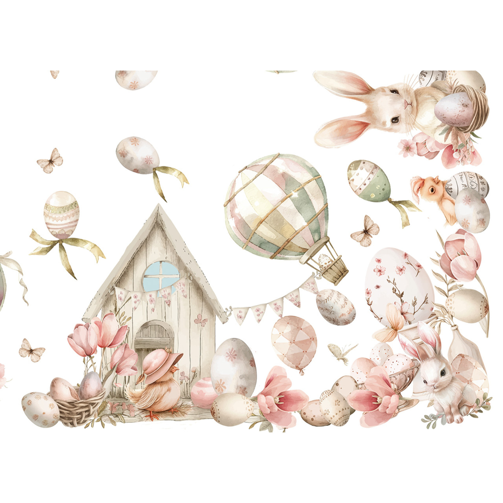 Tovaglia Pasquale Copritavolo Cucina In Stampa Digitale Disegno Pink Easter GI