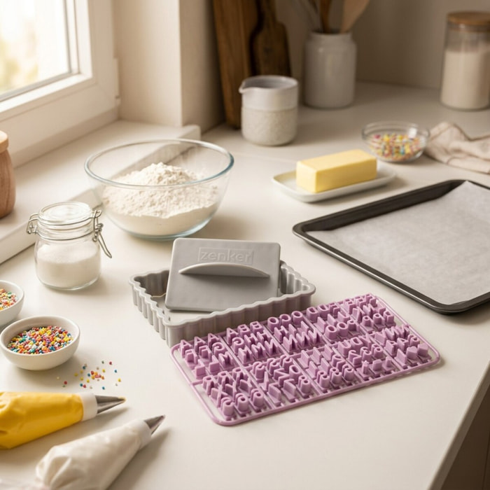 Tampon alphabet pour biscuit Zenker Smart Pastry