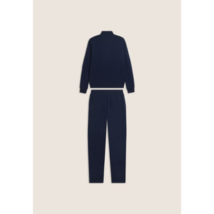 Tuta uomo zip e collo alto in cotone Interlock