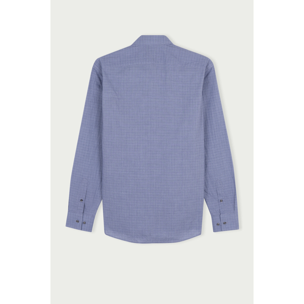 Camicia 1 Bottone Button Downuomo Slim Popeline Fantasia Grigio/Nero