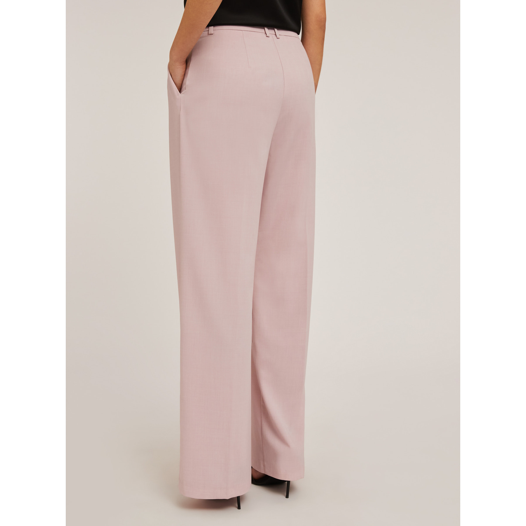 Motivi - Pantaloni palazzo con pieghe - Rosa