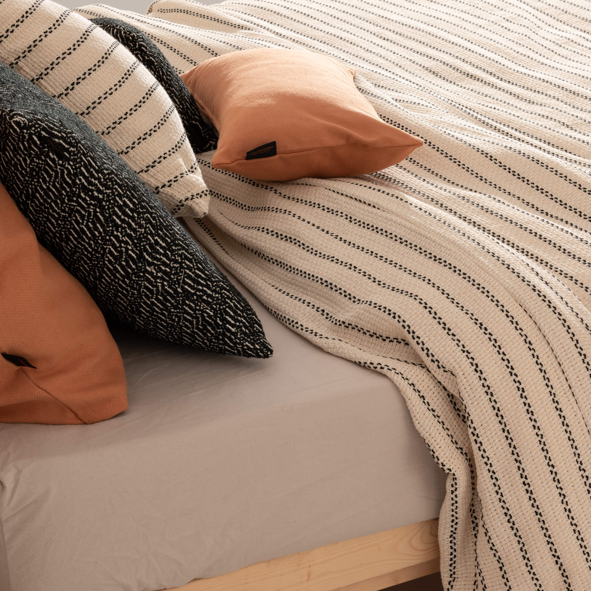 Housse de couette jacquard Agres Noir