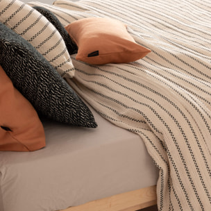 Housse de couette jacquard Agres Noir