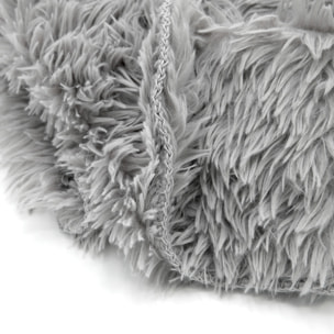 Plaid imitation poils longs - Longwool Gris Clair - 130x170cm - 450g/m²