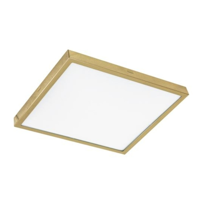 Plafoniera quadrata LED con vetro satinato 13 W 2700 K IP20