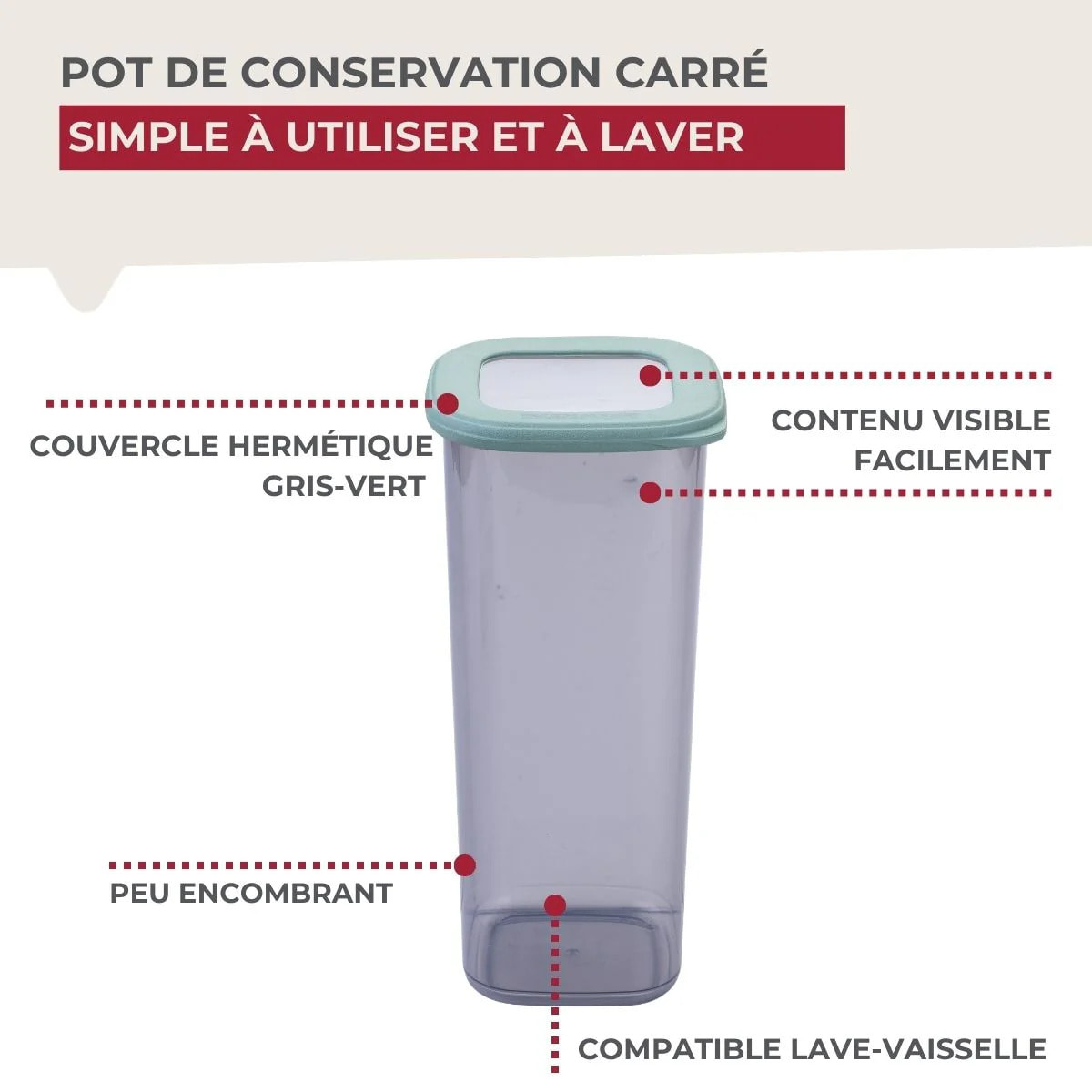 Boite à Provisions 1,75 Litre Fackelmann Storage