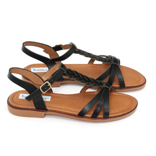 Sandali bassi in simil pelle